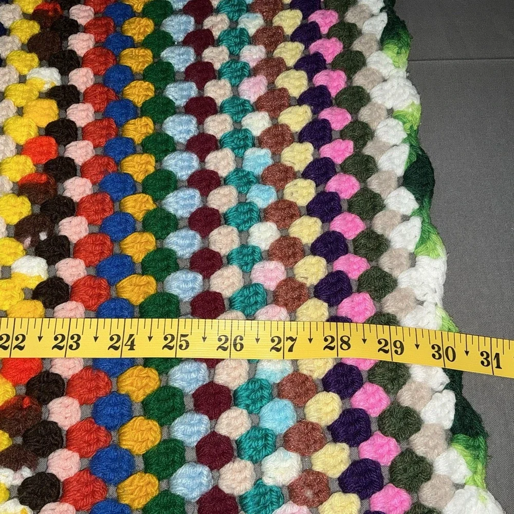 BEAUTIFUL HANDMADE CROCHET Blanket 30x30 Multicolor
